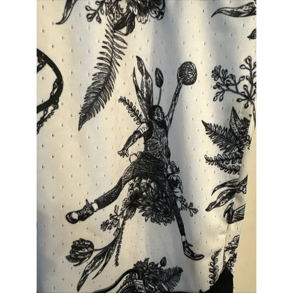 Jordan Nike Shorts Dri Fit Printed White Diamond FV8614-100 Size XL